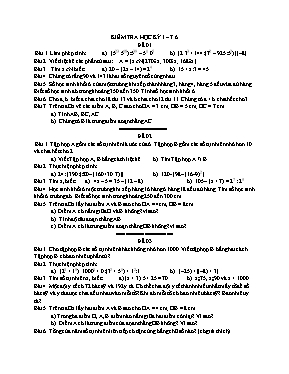 Kiểm tra học kỳ I  Toán 6 (20 đề)